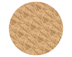 Realistic Brown Paper with Crumpled a Round Shapes Textures. Ideal for Creative Projects.
