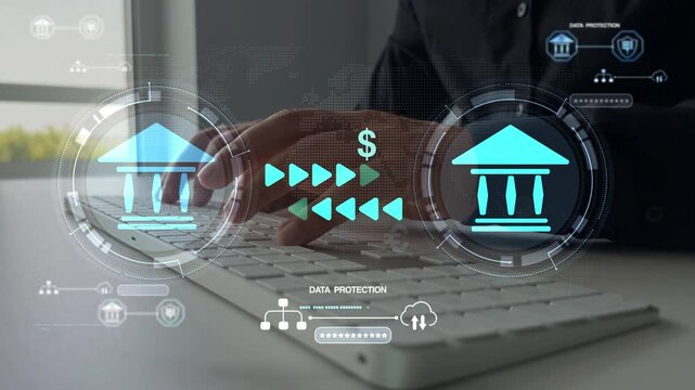 Secure bank transfers and financial transactions with data protection, encryption, and privacy for safe online and international payments.