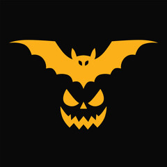 Fototapeta premium Flying Bats Silhouette on White Background