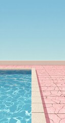 Sunlit swimming pool