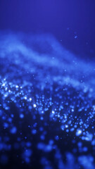 bstract blue glowing particles dispersed in soft focus, evoking a sense of depth, light diffusion, and futuristic digital ambiance