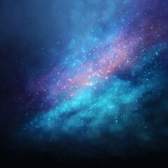 Fototapeta premium colorful cosmic galaxy background - Stunning Cosmic Starfield with Vibrant Blue and Pink Nebula, ideal for sci-fi visuals, fantasy artwork, vibrant outer space designs
