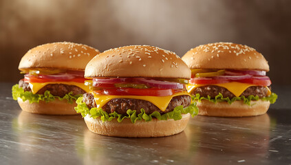 Hamburger and French Fries