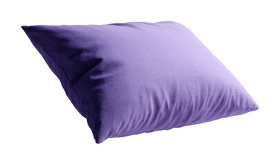 Soft purple pillow for cozy interiors home lifestyle view isolated on transparent background, png