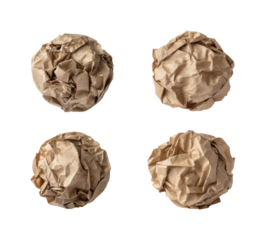 Creative paper balls setup still life minimalist style isolated on transparent background, png