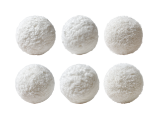 Winter fun snowball collection playground daylight isolated on transparent background, png