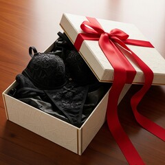 Lingerie on gift box