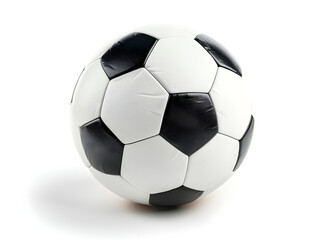 Obraz premium Clean macro photograph featuring Soccer ball equipment for sport and recreation with classic design isolated on transparent background, studio product photo on a clean white background, isolated, pin