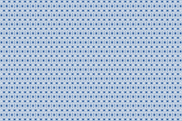 Abstract blue geometric vintage Asian traditional asanoha texture seamless pattern on transparent background for wallpaper, fabric, paper, etc. Japanese ornament oriental seamless pattern wallpaper. 