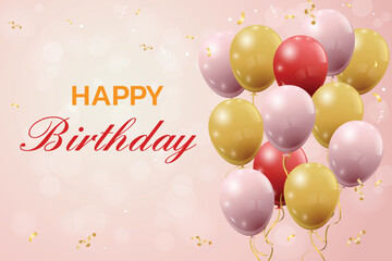 Fototapeta premium Happy birthday vector illustration