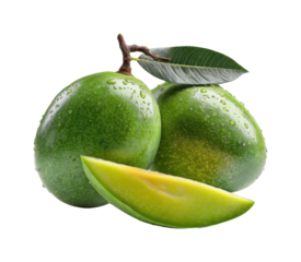 Fresh green avocados market stall food urban isolated on transparent background, png
