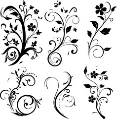 "Elegant Vintage Floral Ornaments"