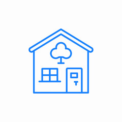 house tree home icon sign vector