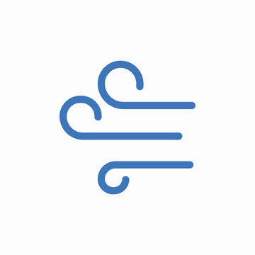 windy wheather icon sign vector