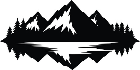 mountain landscape vector illustration