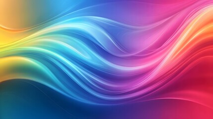 Obraz premium Colorful Abstract Waves with Smooth Flowing Motion Design Background