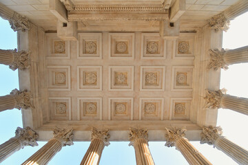 Ceiling of the Entrance at Maison Carrée Roman Temple — Nîmes, France, 15 August 2025