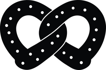 pretzel vector silhouette icon food