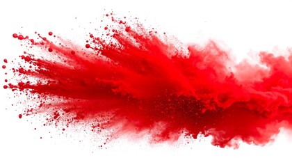 Red powder explosion against white (1)