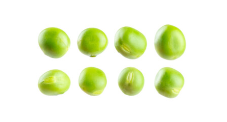 Fresh green pea pods with green peas isolated on white background. Sweet green peas. Green pea beans vegetables. Vegan. healthy vegetable