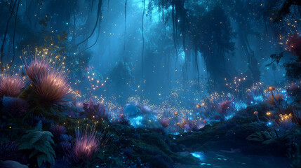 dreamlike fantasy forest