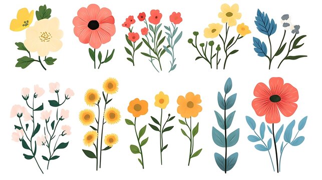 Colorful floral collection (12)