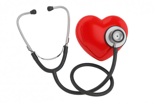 Stethoscope with Heart Low Feedback on Transparent Background Medical Tool for Healthcare Diagnosis and Checkups Promoting Wellness and Health