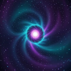 Obraz premium Abstract galaxy background with spiral vortex and glowing light in the center