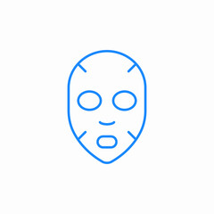 face skin care mask icon sign vector