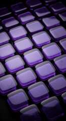 Obraz premium Close-up of purple square tiles, creating a repeating geometric pattern. Showcase of texture and color, ideal for design or background use.