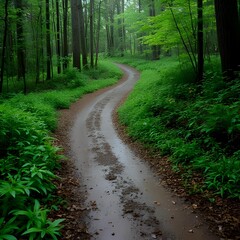 Fototapeta premium road in the woods