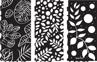 Laser Cut Botanical Stencil Bundle