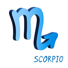 Obraz premium 3d scorpio zodiac sign Astrology clipart Element for design