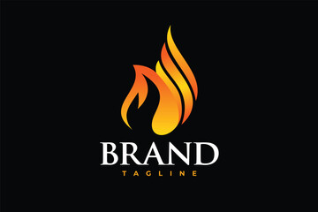 fire burning elegant logo