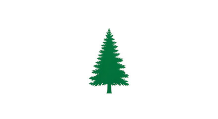 Fototapeta premium Green Pine Tree Icon on Transparent Background for Nature or Eco Symbols