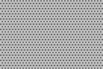 Japanese ornament oriental seamless pattern wallpaper. Black and white vintage Asian traditional asanoha texture background on transparent background. Abstract black and white seamless pattern.