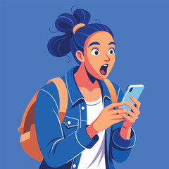 a-young-woman-with-her-hair-in-a-bun--wearing-a-de.eps