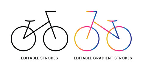Bicycles in Editable Strokes and Editable Gradient Styles