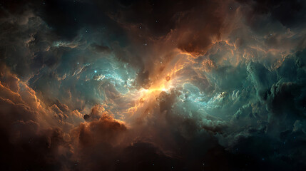 Fototapeta premium Amazing nebula cosmic galaxy space exploration astronomy background universe celestial artwork view