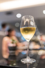 Glass of refreshing white wine