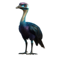 Fototapeta premium Vibrant Blue Prehistoric Bird Illustration