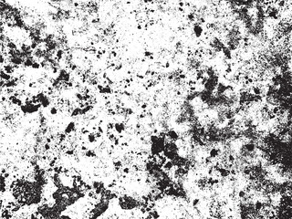 An image exhibiting a high contrast, distressed texture with dark irregular spots and patterns scattered across a light, worn surface. It suggests age and decay.