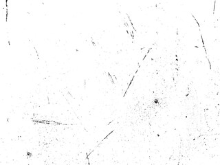 A heavily distressed white surface features black specks and scratches, suggesting age and wear. This grunge backdrop gives a sense of history and texture.
