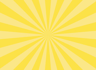 A vibrant and cheerful background featuring a radial burst pattern. Light and dark yellow rays expand outward, creating a sense of energy and optimism in a retro style.