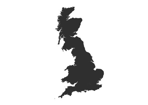 Vector silhouette map of England in simple style
