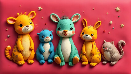 Naklejka premium Kid's room animals Wall decor 