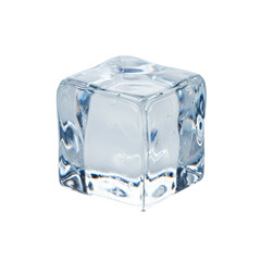 Obraz premium Crystal Clear Ice Cube Cold Refreshing and Transparent isolated on transparent background