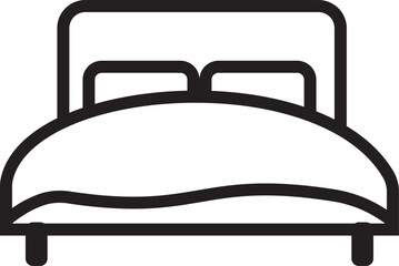 Bed for sleeping icon for apps and websites