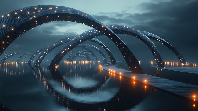 Iconic gateshead millennium bridge modern architecture shot image
