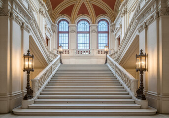 Obraz premium Neoclassical Grand Staircase